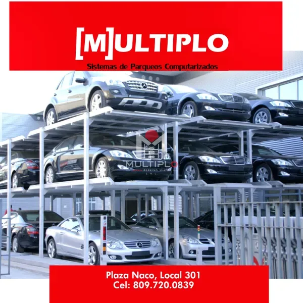 Estructura de aparcamiento automatizado Multiplo con vehículos estacionados en varios niveles